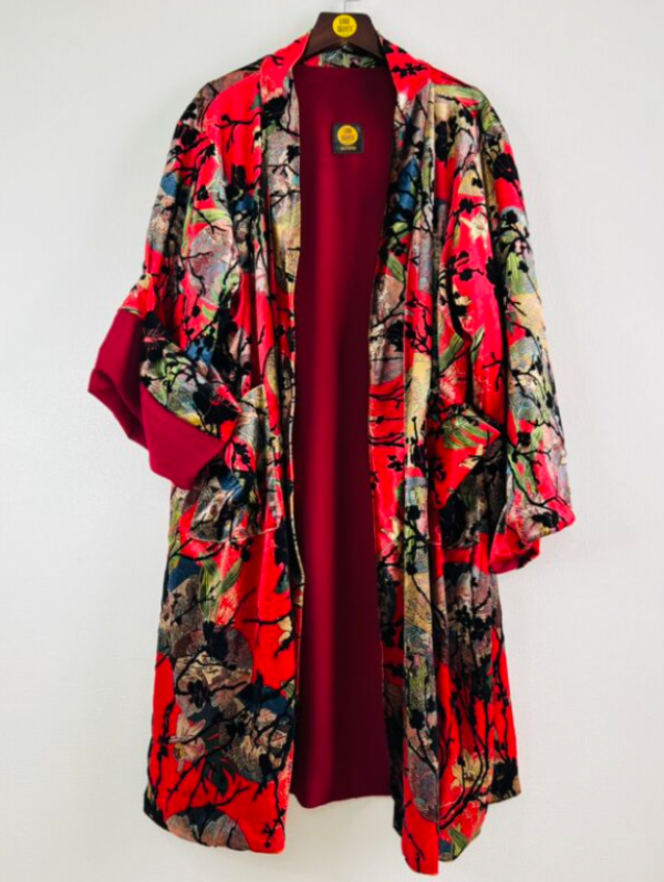 Jaket Kimono dengan Warna Dua Lapis